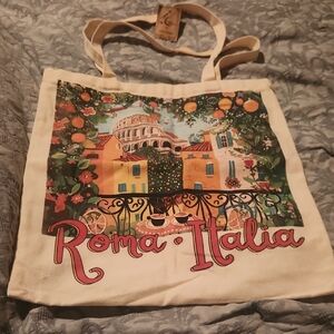 Roma Italia Canvas Tote Bag
